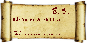 Bányay Vendelina névjegykártya